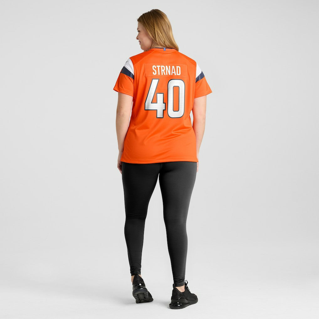 Justin Strnad  Women's Team Game Jersey - Denver Broncos