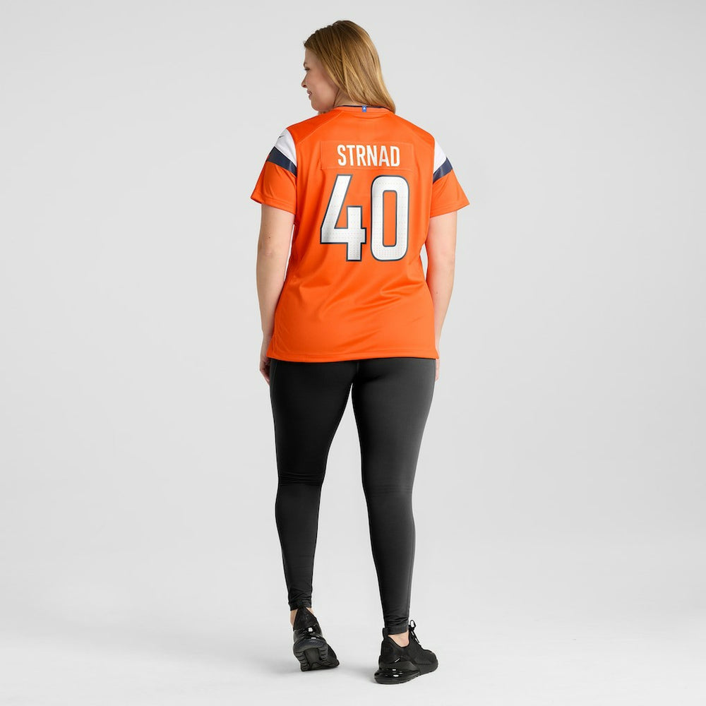Justin Strnad  Women's Team Game Jersey - Denver Broncos