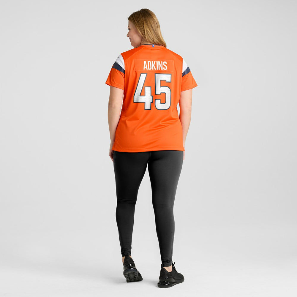 Nate Adkins  Women's Team Game Jersey - Denver Broncos