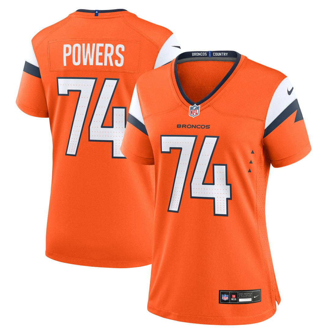 Ben Powers  Women's Team Game Jersey - Denver Broncos