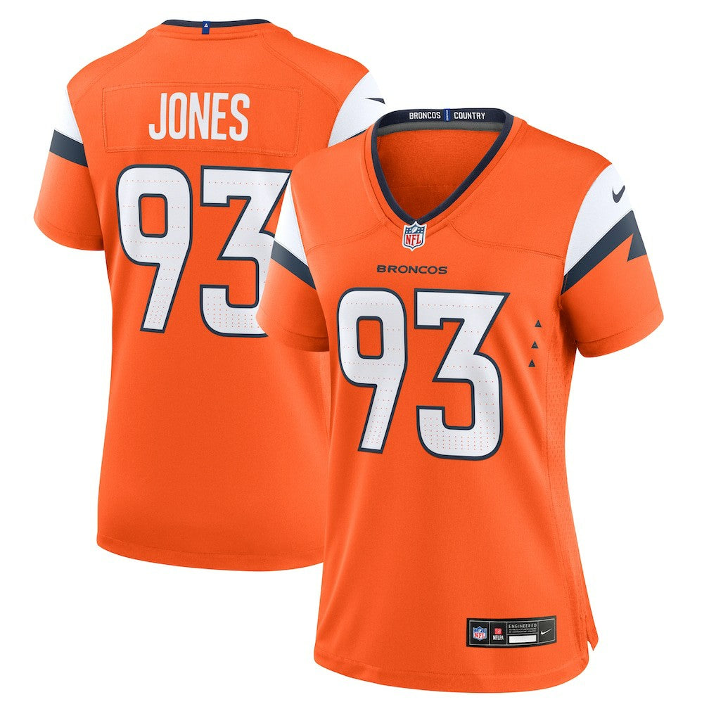 D.J. Jones  Women's Team Game Jersey - Denver Broncos