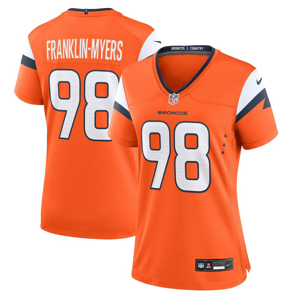 John Franklin-Myers  Women's Team Game Jersey - Denver Broncos