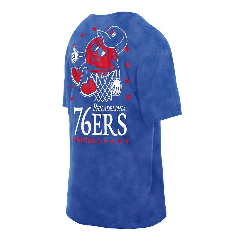 NBA Philadelphia 76ers Old School Sport Enzyme Wash Oversized T-Shirt