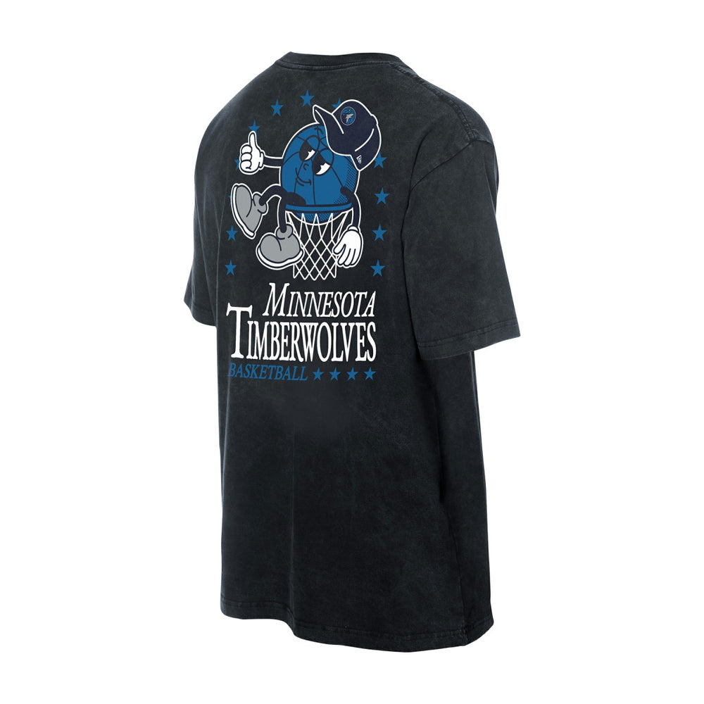 NBA Minnesota Timberwolves Old School Sport Enzyme Wash Oversized T-Shirt