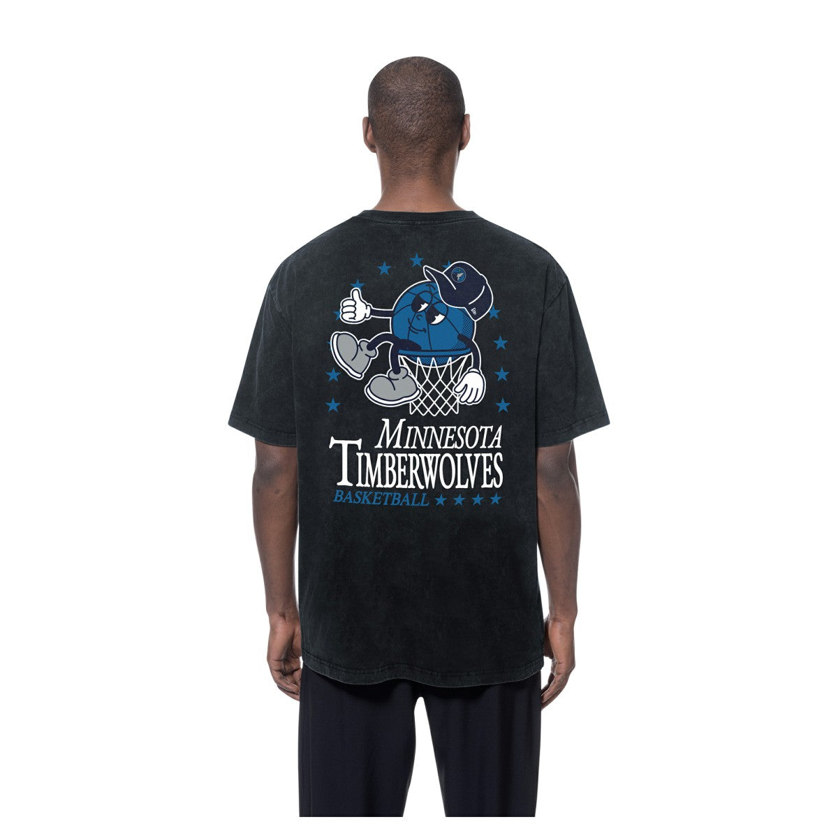NBA Minnesota Timberwolves Old School Sport Enzyme Wash Oversized T-Shirt