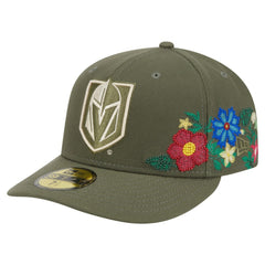 NHL Olive Vegas Golden Knights New Era Tonal Florals 59FIFTY Fitted Hat