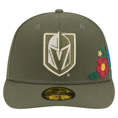 NHL Olive Vegas Golden Knights New Era Tonal Florals 59FIFTY Fitted Hat