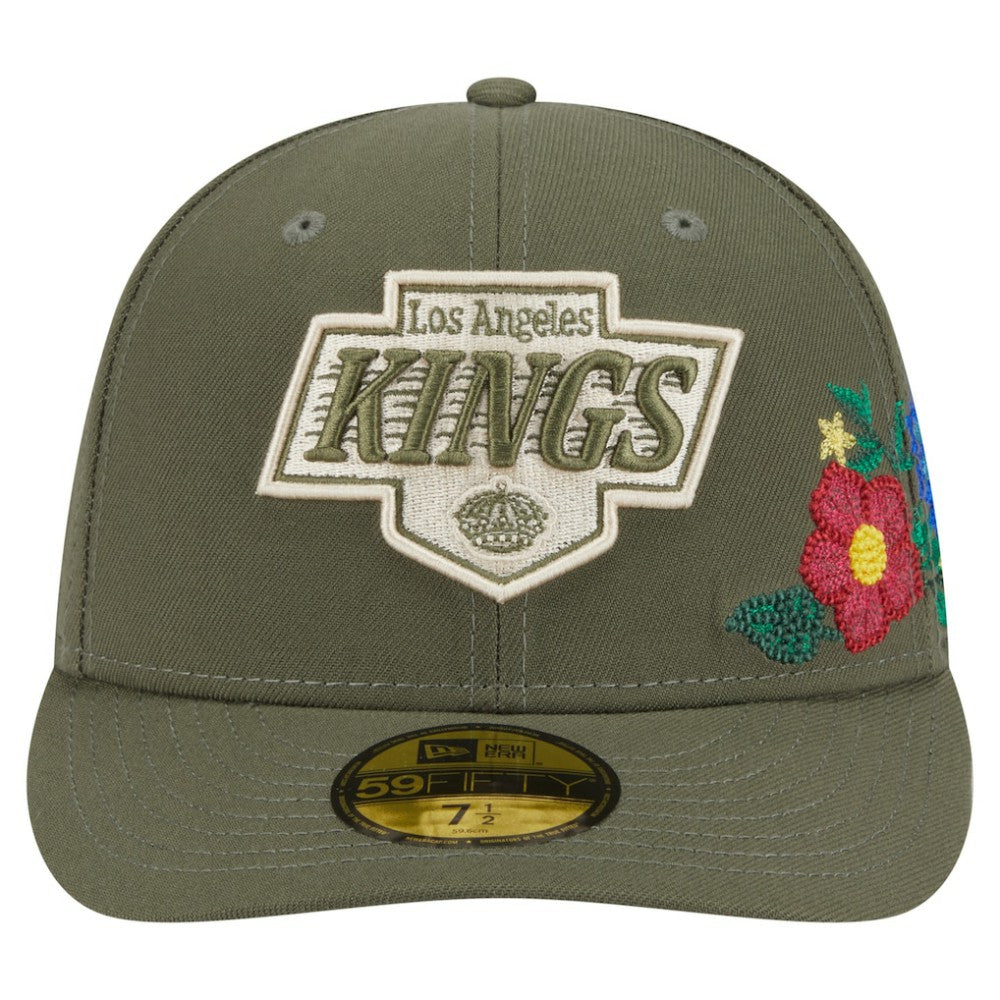 NHL Olive Los Angeles Kings New Era Tonal Florals 59FIFTY Fitted Hat