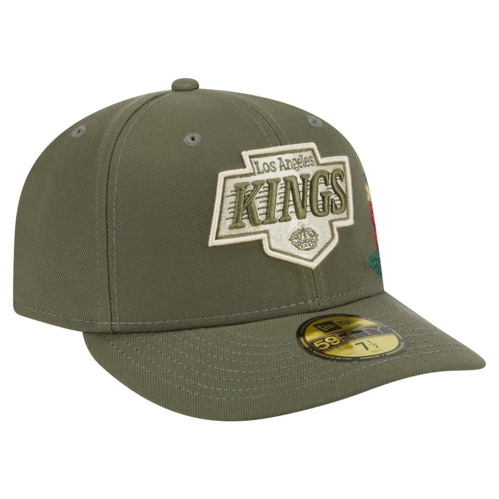 NHL Olive Los Angeles Kings New Era Tonal Florals 59FIFTY Fitted Hat