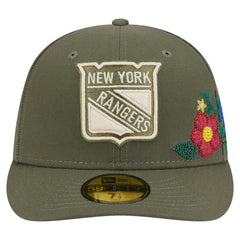 NHL Olive New York Rangers New Era Tonal Florals 59FIFTY Fitted Hat