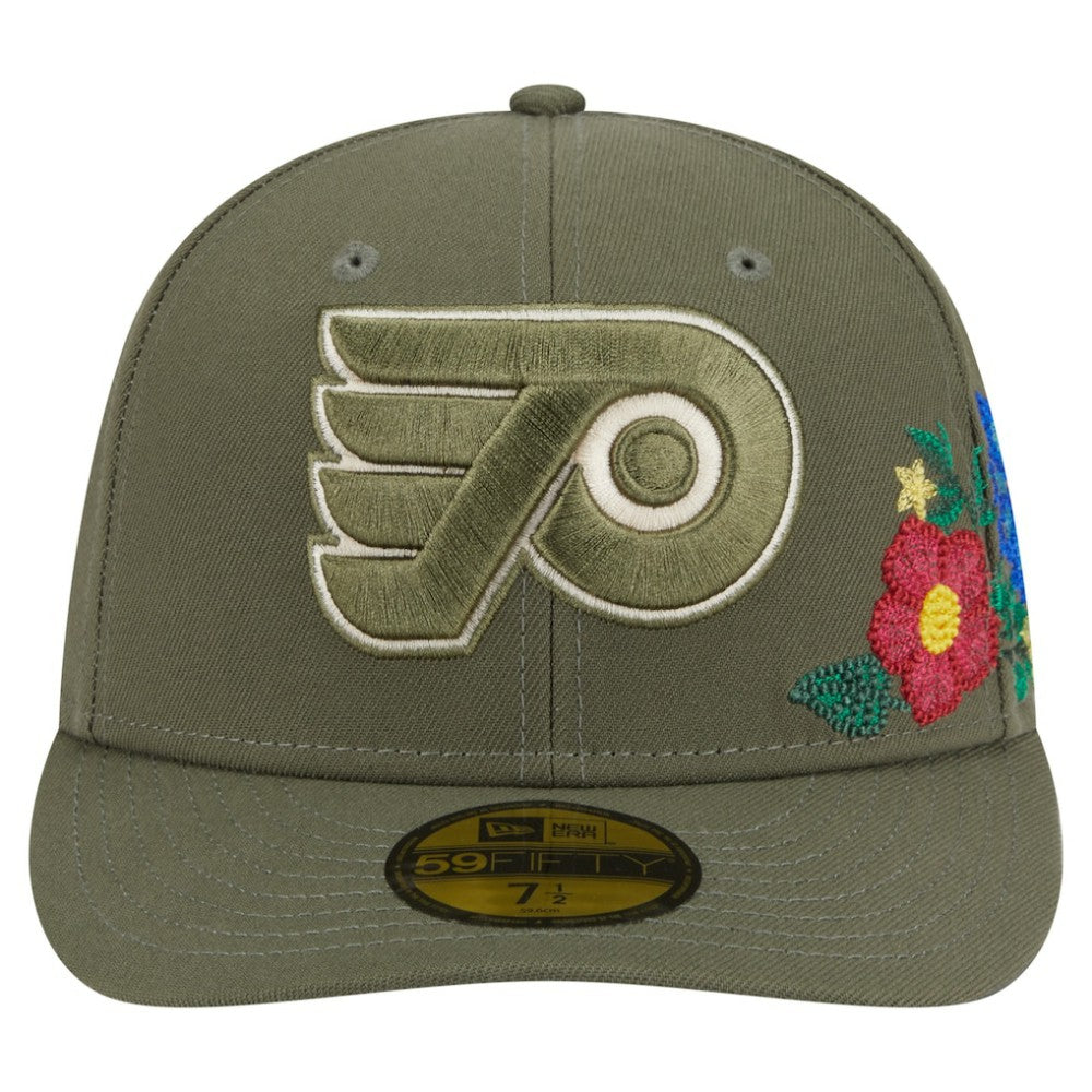 NHL Olive Philadelphia Flyers New Era Tonal Florals 59FIFTY Fitted Hat