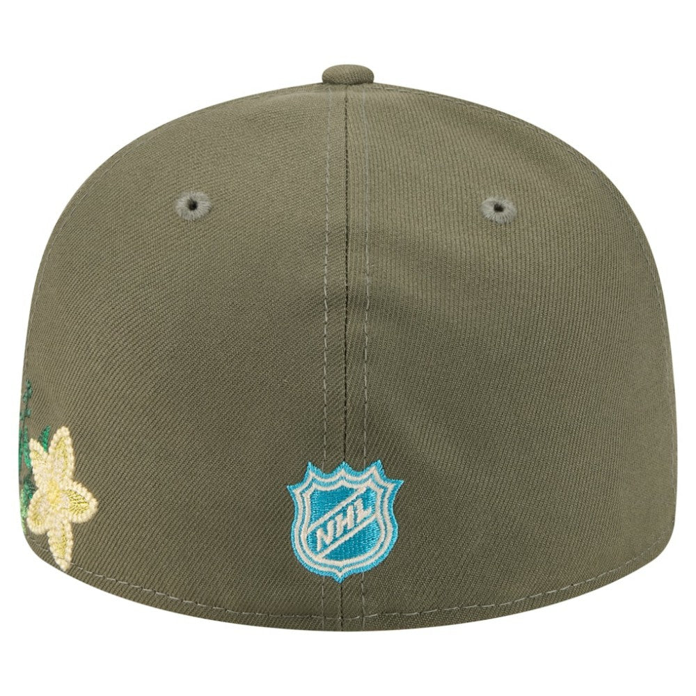 NHL Olive Boston Bruins New Era Tonal Florals 59FIFTY Fitted Hat