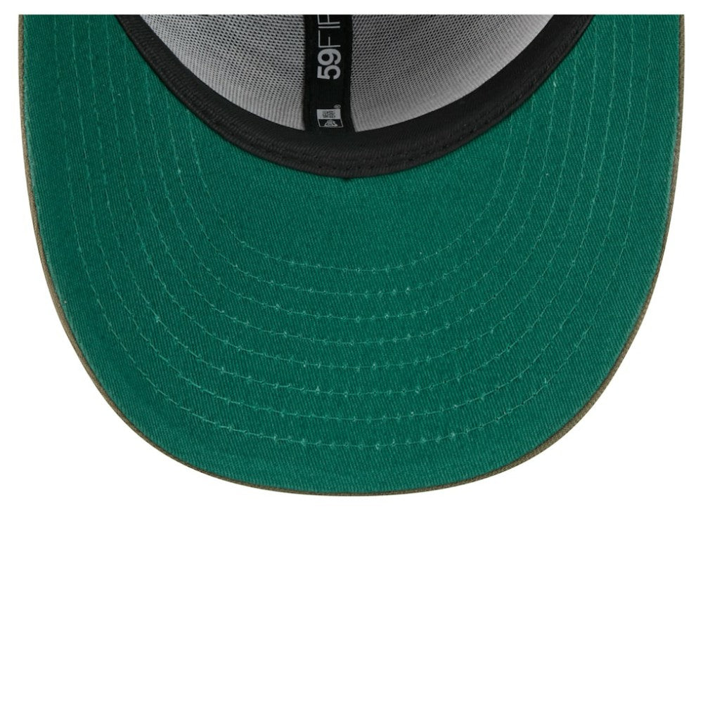 NHL Olive Anaheim Ducks New Era Tonal Florals 59FIFTY Fitted Hat