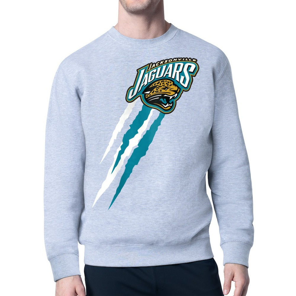 Starter Retro Team Logo Color Scratch Pullover Sweatshirt - Jacksonville Jaguars