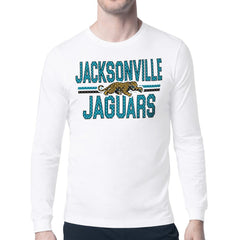 Starter Mesh Look Retro Team Logo Long Sleeve T-Shirt - Jacksonville Jaguars