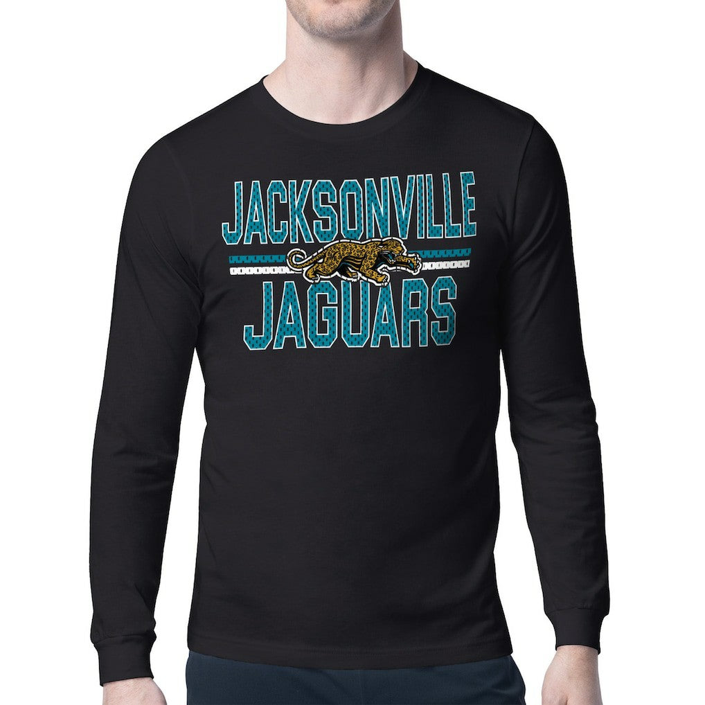 Starter Mesh Look Retro Team Logo Long Sleeve T-Shirt - Jacksonville Jaguars