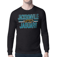 Starter Mesh Look Retro Team Logo Long Sleeve T-Shirt - Jacksonville Jaguars