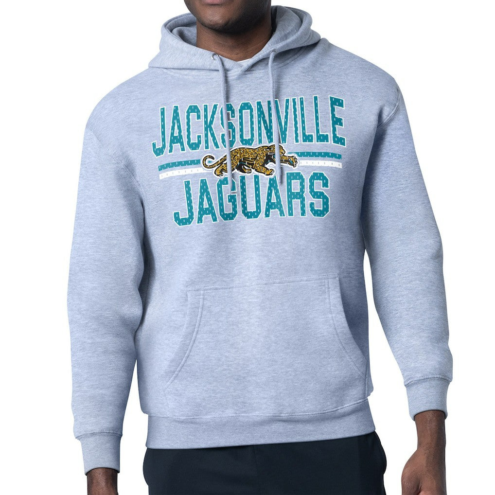 Starter Mesh Look Retro Team Logo Pullover Hoodie - Jacksonville Jaguars