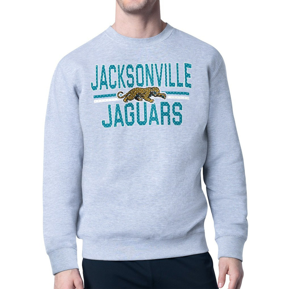Starter Mesh Look Retro Team Logo Pullover Sweatshirt - Jacksonville Jaguars