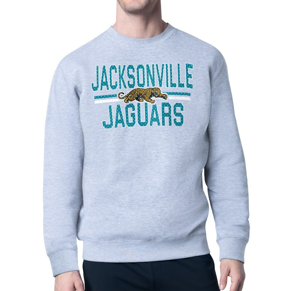 Starter Mesh Look Retro Team Logo Pullover Sweatshirt - Jacksonville Jaguars
