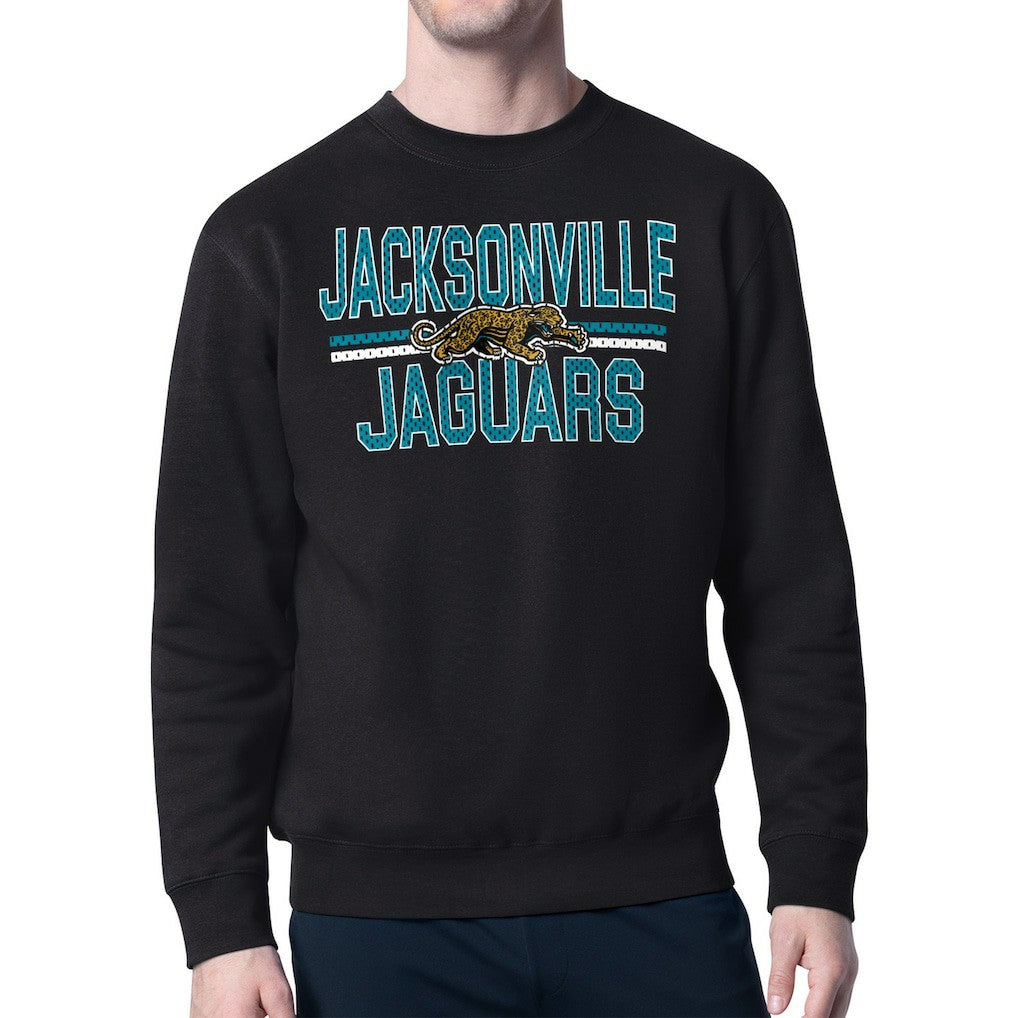 Starter Mesh Look Retro Team Logo Pullover Sweatshirt - Jacksonville Jaguars