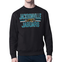 Starter Mesh Look Retro Team Logo Pullover Sweatshirt - Jacksonville Jaguars