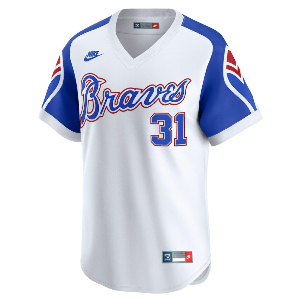 MLB Greg Maddux Atlanta Braves Nike Throwback Cooperstown Collection Limited Jersey