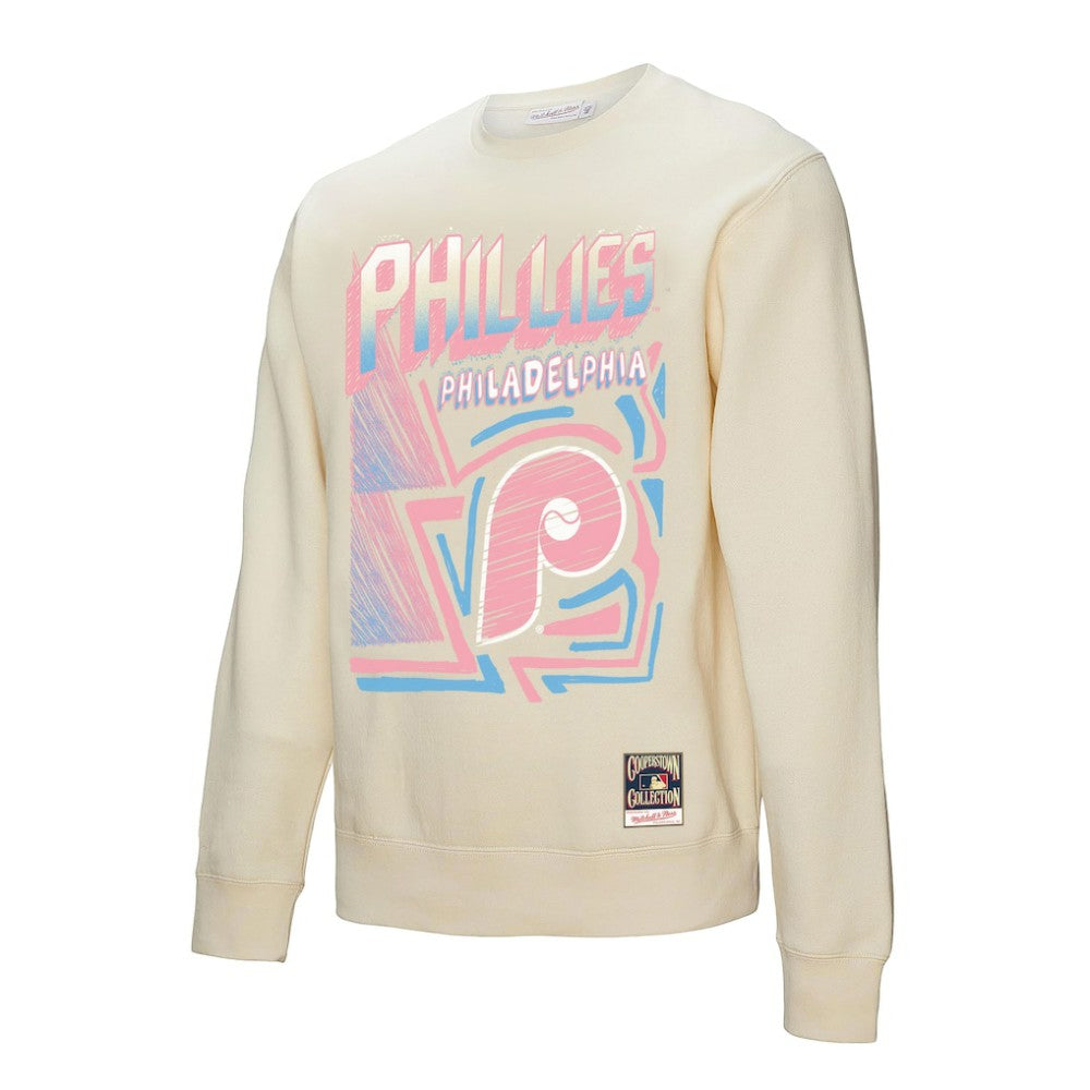 MLB Philadelphia Phillies Mitchell & Ness Sidewalk Sketch Pullover Sweatshirt