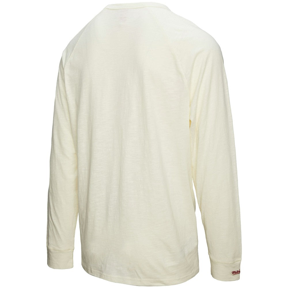 MLB Cincinnati Reds Mitchell & Ness Arched Logo Slub Long Sleeve T-Shirt