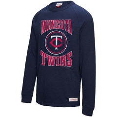 MLB Minnesota Twins Mitchell & Ness Arched Logo Slub Long Sleeve T-Shirt