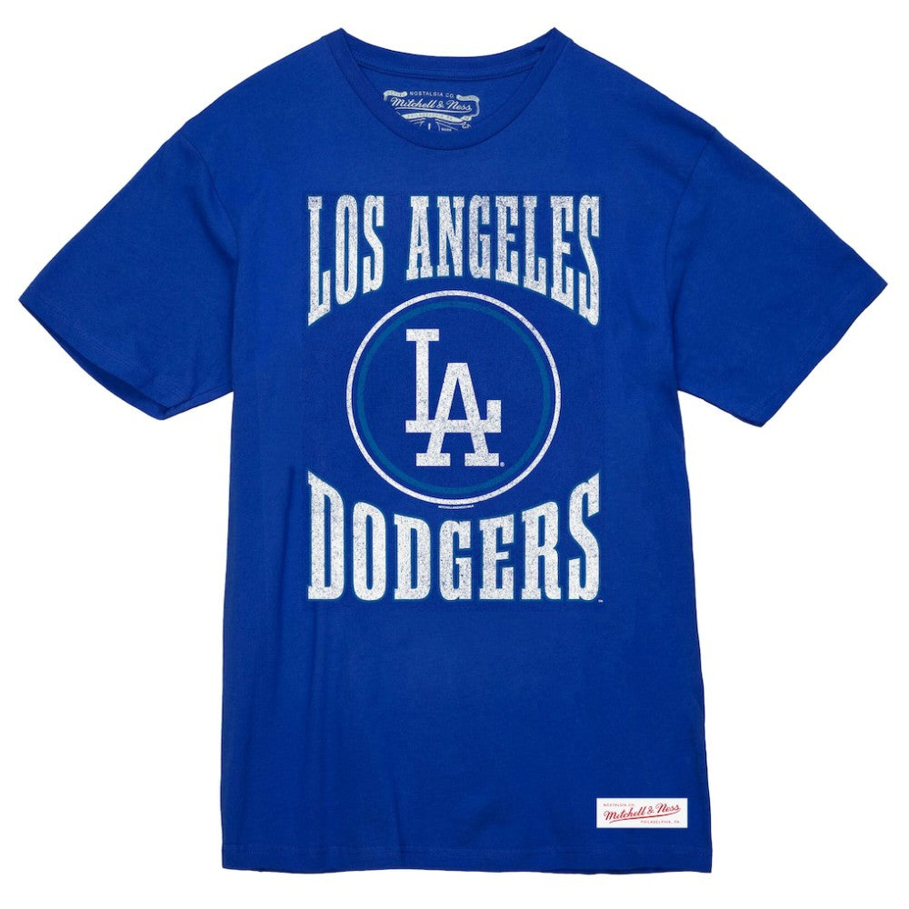 MLB Los Angeles Dodgers Mitchell & Ness Arched Logo Slub T-Shirt