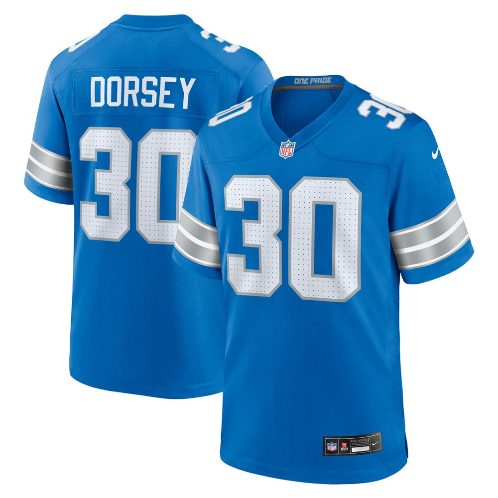 Khalil Dorsey  Team Game Jersey - Detroit Lions