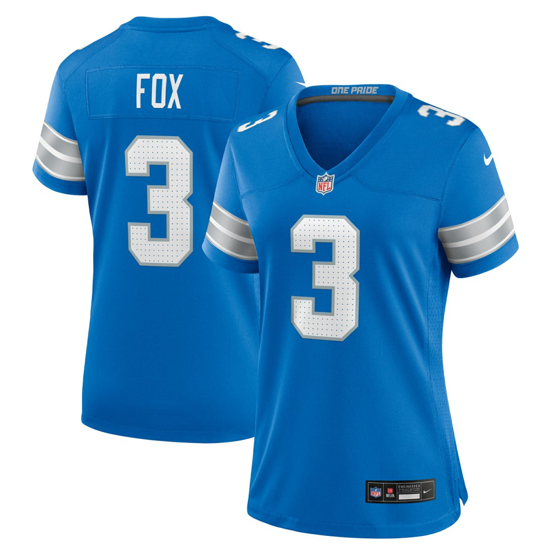 Jack Fox  Women's Team Game Jersey - Detroit Lions