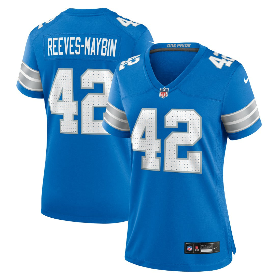 Jalen Reeves-Maybin  Women's Team Game Jersey - Detroit Lions