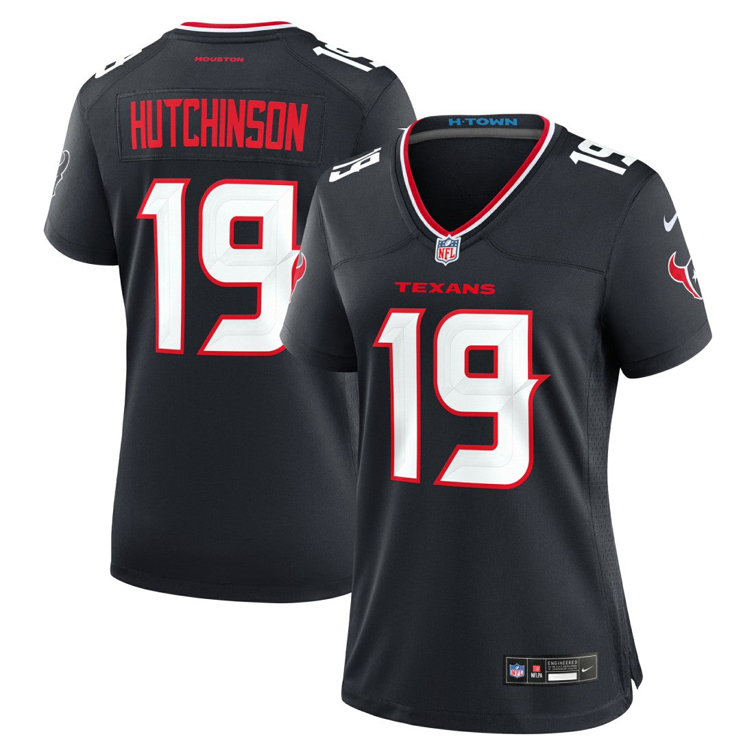 Xavier Hutchinson  Women's Team Game Jersey - Houston Texans
