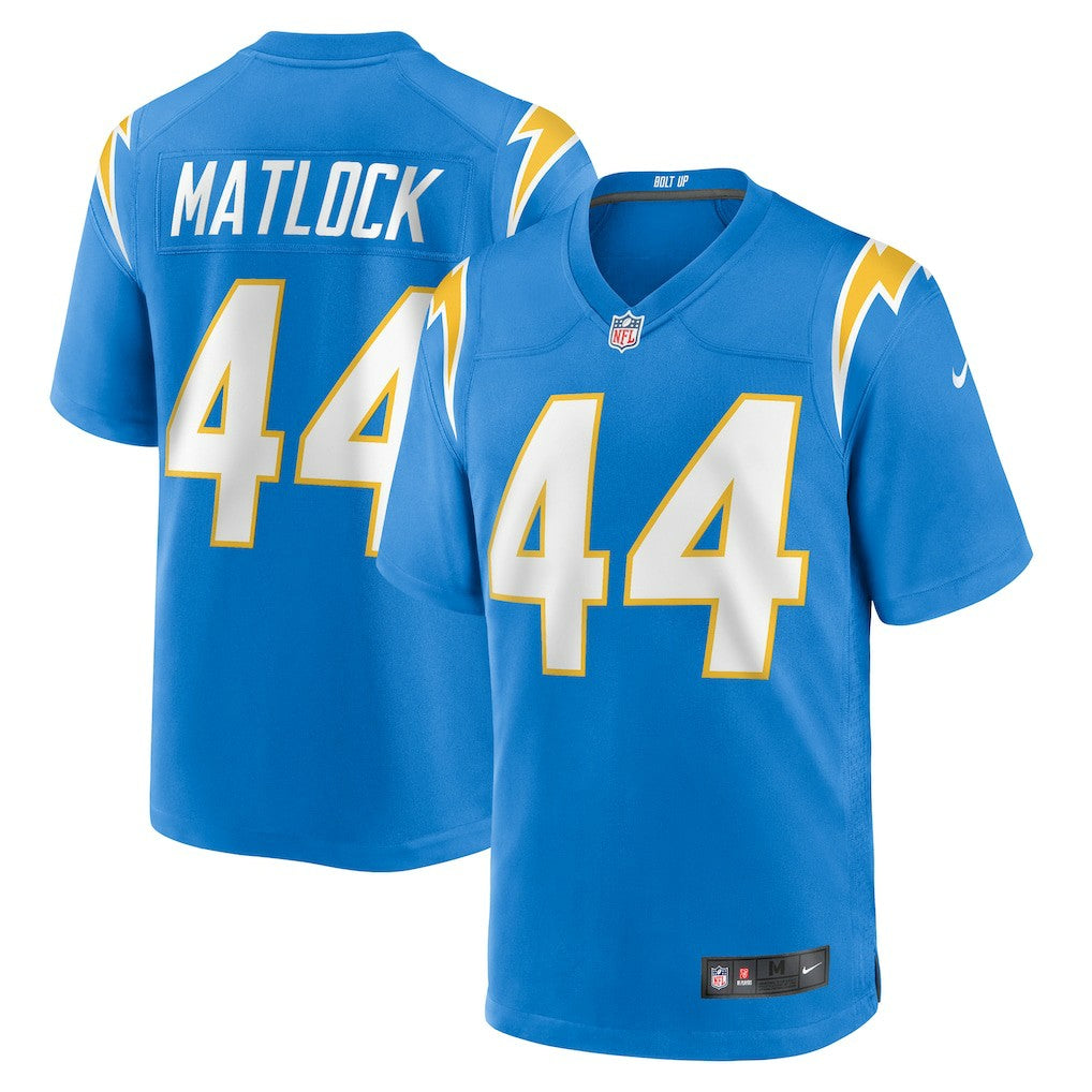 Scott Matlock  Team Game Jersey - Los Angeles Chargers