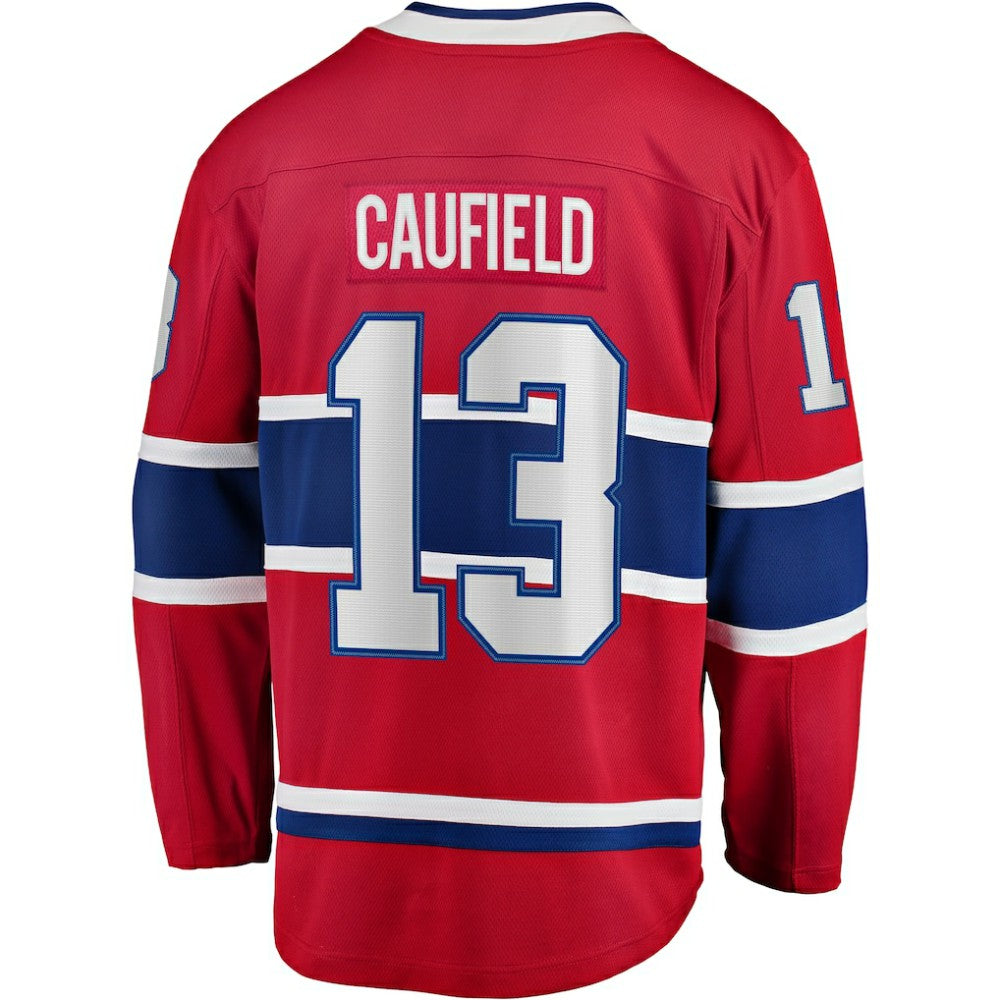 NHL Red Cole Caufield Montreal Canadiens Fanatics Home Premier Breakaway Player Jersey