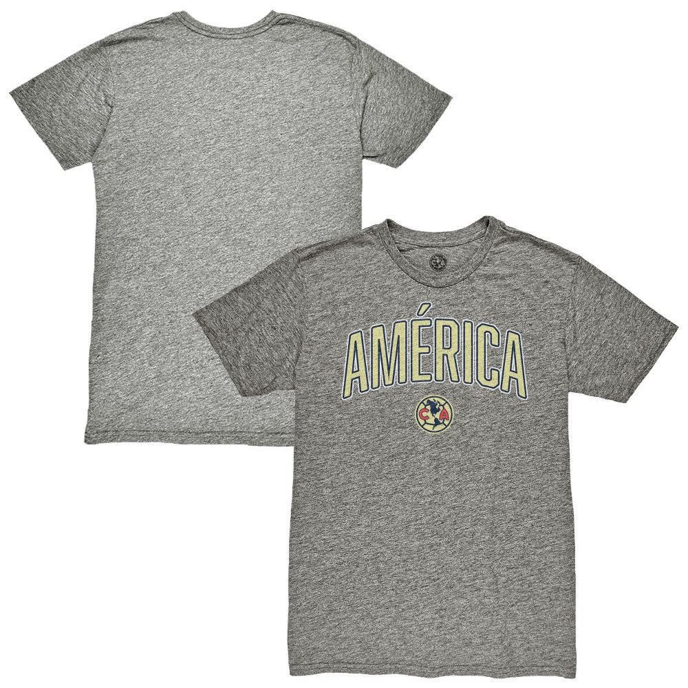 Club America 1863FC Wordmark Vintage Tri-Blend T-Shirt -  Heather Gray