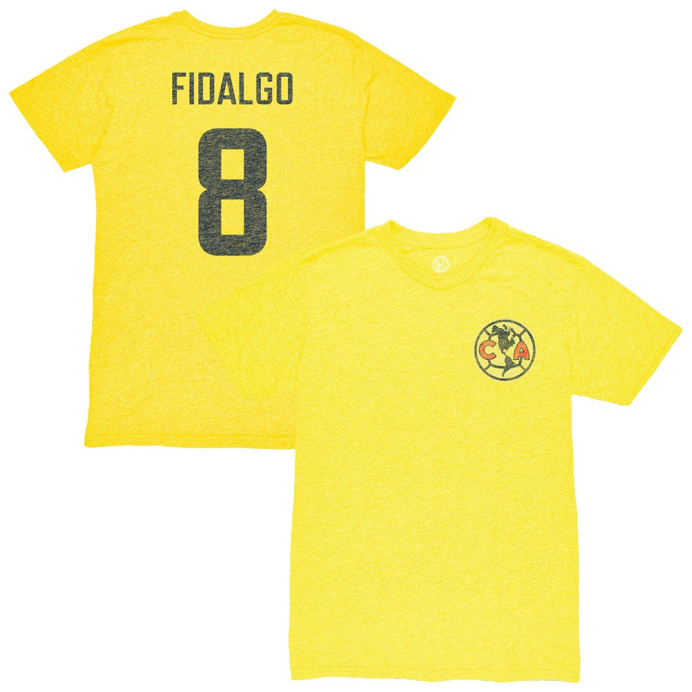 Álvaro Fidalgo Club America 1863FC Retro Player Name & Number Tri-Blend T-Shirt -  Yellow
