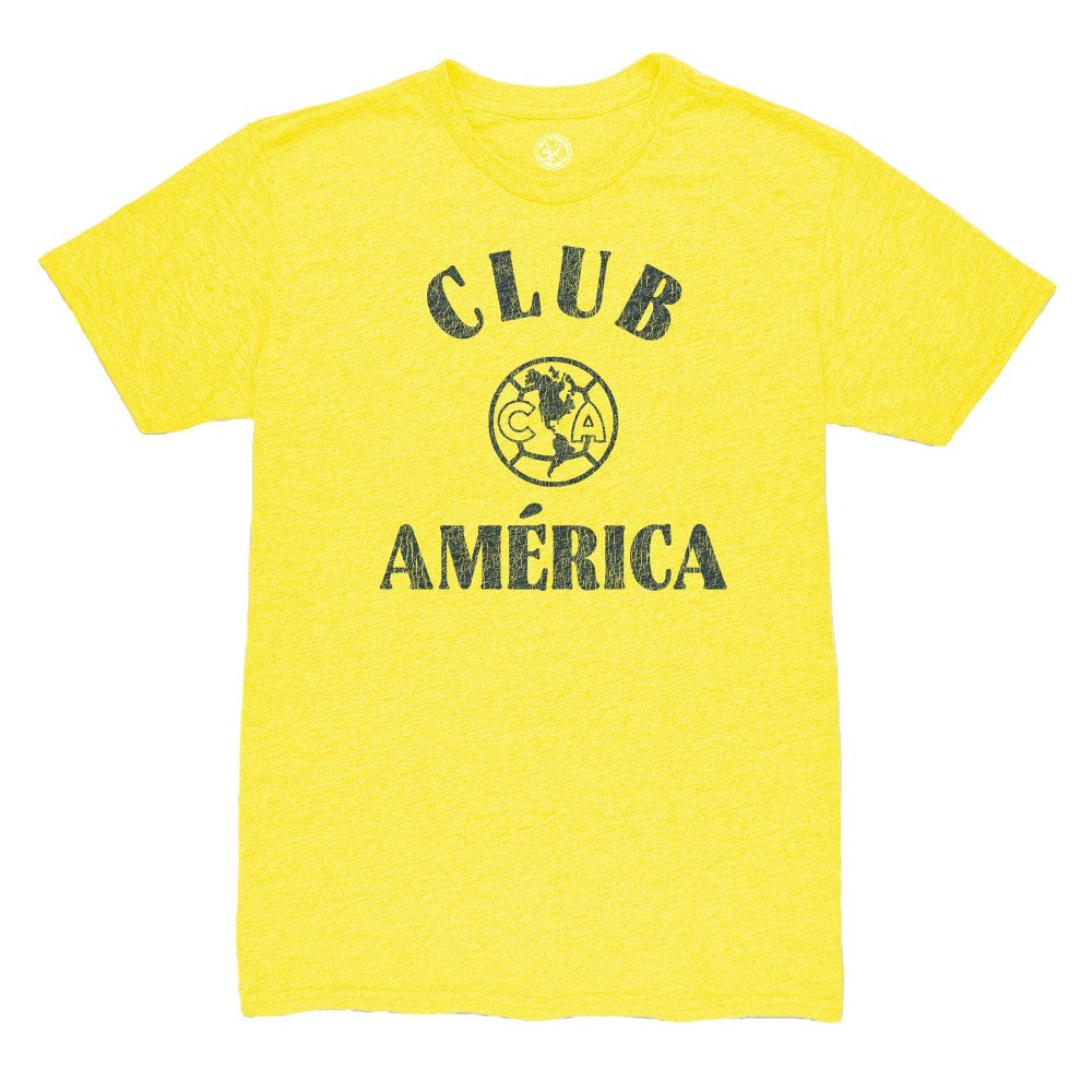 Club America 1863FC Team Arch Vintage Tri-Blend T-Shirt -  Yellow