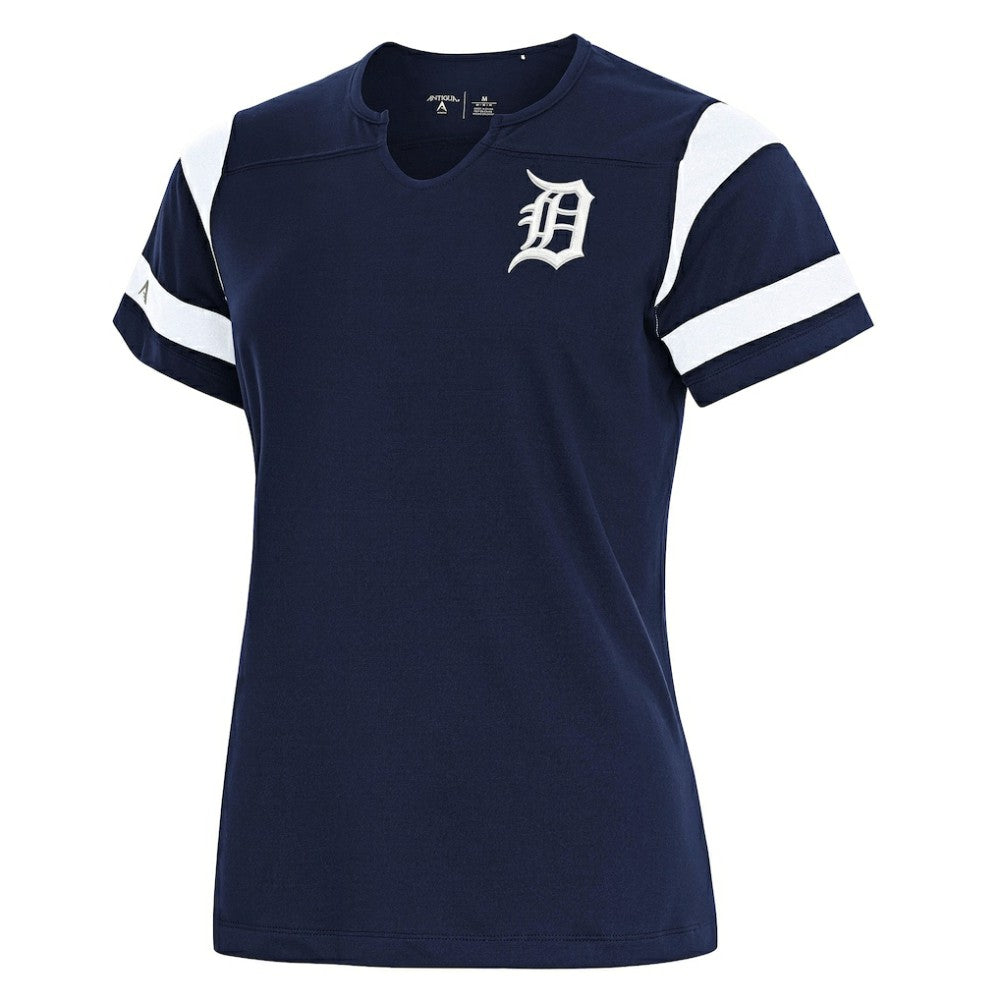 MLB Detroit Tigers Antigua Women's Encounter Notch Neck Top