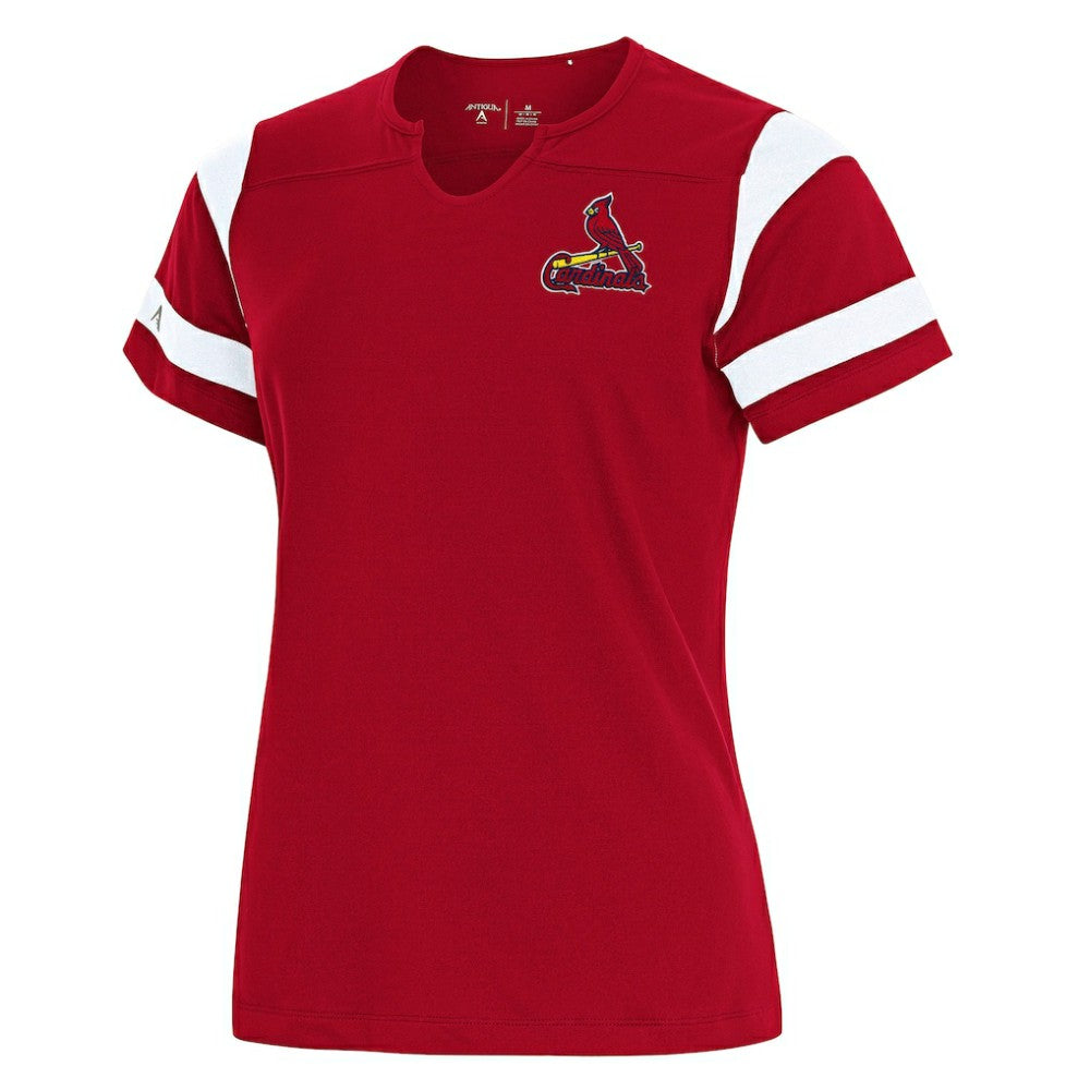 MLB St. Louis Cardinals Antigua Women's Encounter Notch Neck Top
