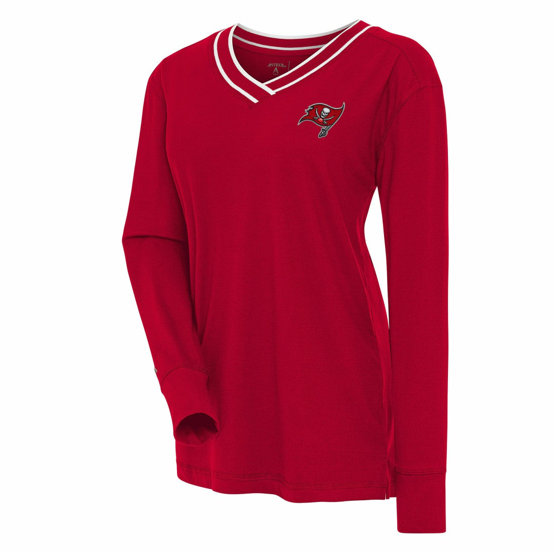 Antigua Women's Symbolic Long Sleeve V-Neck Top - Tampa Bay Buccaneers