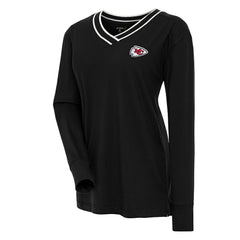 Antigua Women's Symbolic Long Sleeve V-Neck Top - Kansas City Chiefs