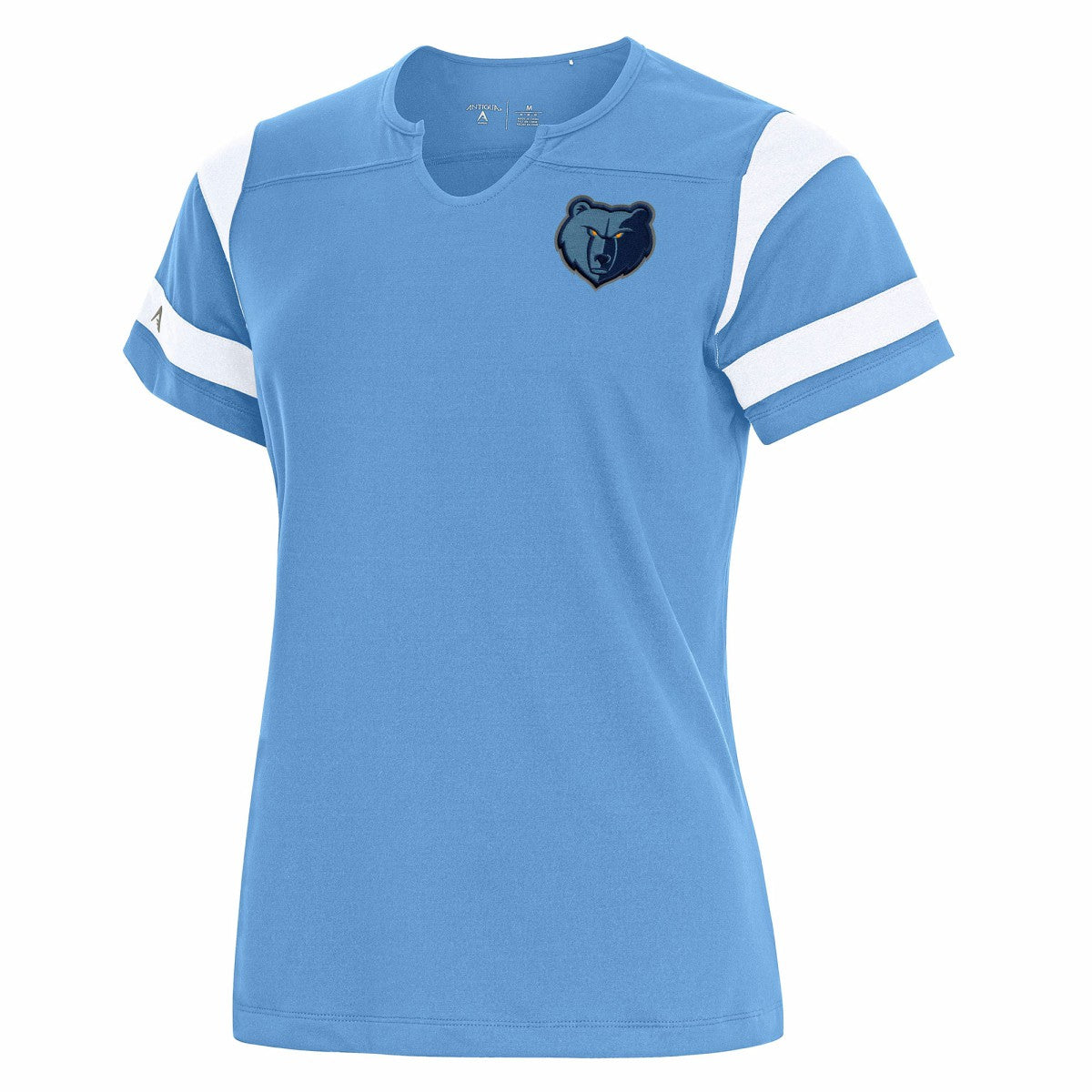 NBA Memphis Grizzlies Antigua Women's Encounter Short Sleeve Notch Neck Top