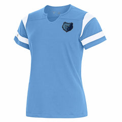 NBA Memphis Grizzlies Antigua Women's Encounter Short Sleeve Notch Neck Top