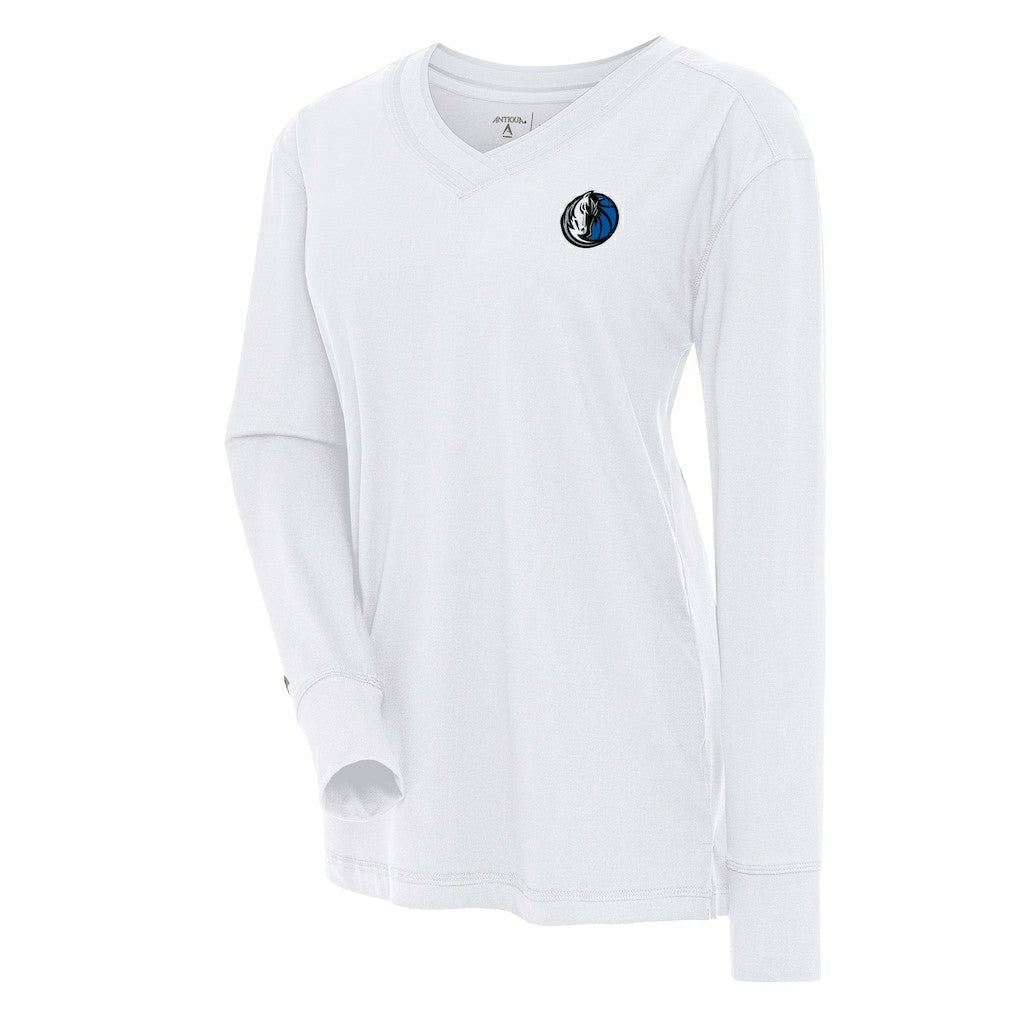 NBA Dallas Mavericks Antigua Women's Symbolic Long Sleeve V-Neck Top sale