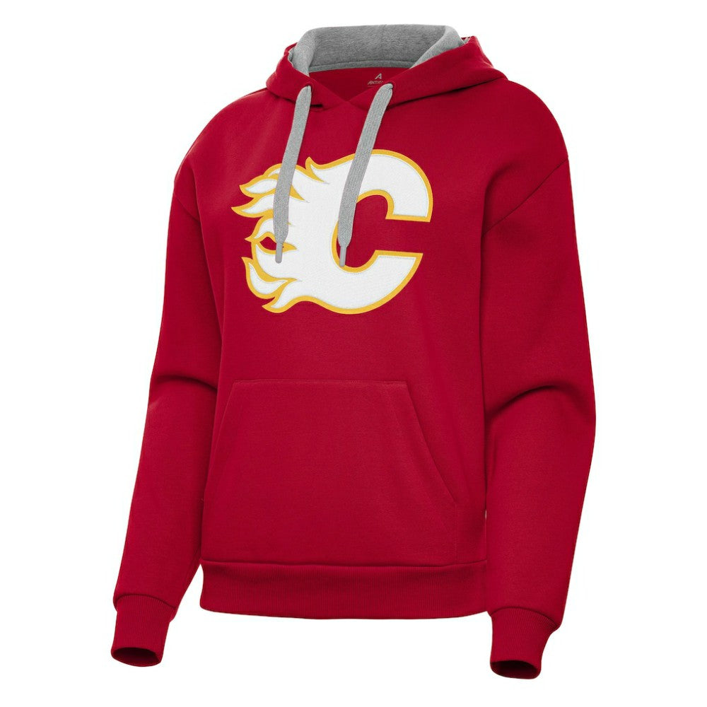 NHL Red Calgary Flames Antigua Women's Victory Pullover Hoodie
