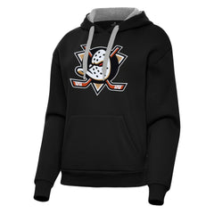 NHL Black Anaheim Ducks Antigua Women's Victory Pullover Hoodie