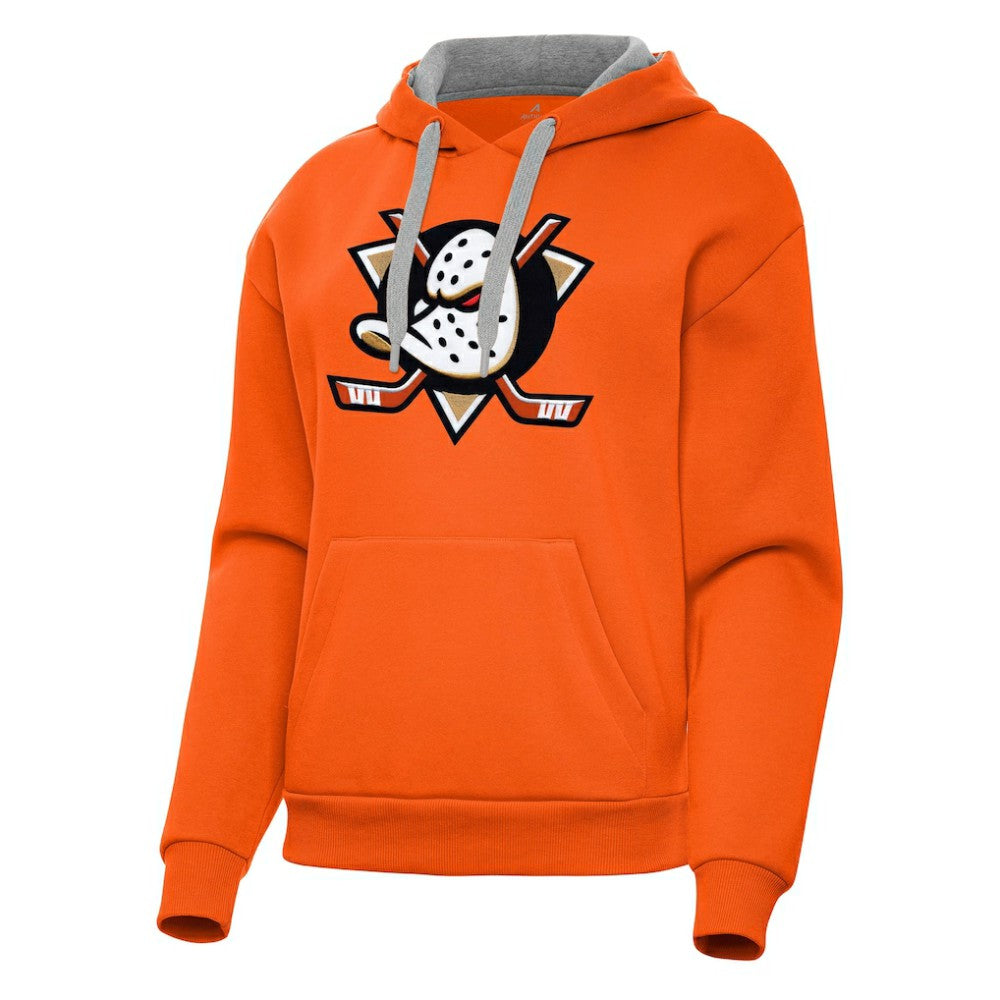 NHL Orange Anaheim Ducks Antigua Women's Victory Pullover Hoodie
